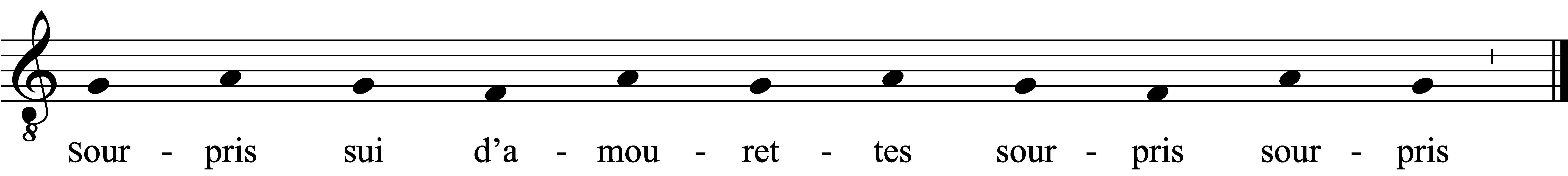 Refrain musical notation